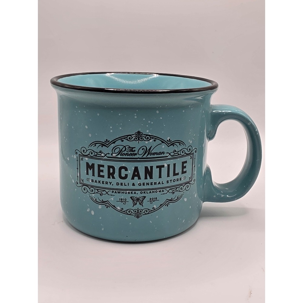 Pioneer Woman Teal/Aqua Speckled Mercantile Exclusive Campfire Coffee Mug